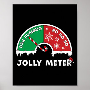 Jolly Meter Bah Humbug till Ho Ho Ho Anti-jul Poster