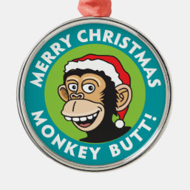 Jolly Monkey Butt Julgransprydnad Metall