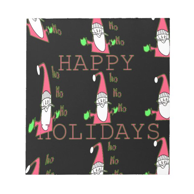 Jolly Mouse Santa: A Roligt Helgdag Illustration. Anteckningsblock (Framsida)