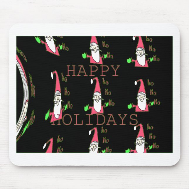 Jolly Mouse Santa: A Roligt Helgdag Illustration. Musmatta (Framsidan)