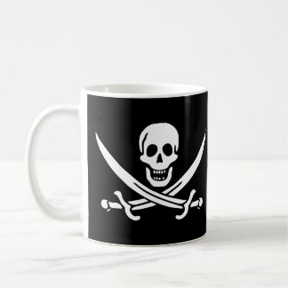 Jolly mugg för Roger piratflagga