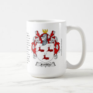 Jolly namn, ursprung, det menande och vapenskölde kaffemugg