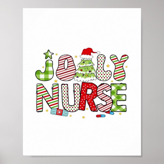 Jolly Nurse, Halloween Classic T-Shirt Poster (Framsidan)