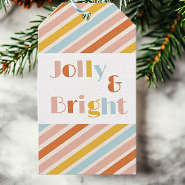 Jolly och Bright Rand till och från jul Presentetikett