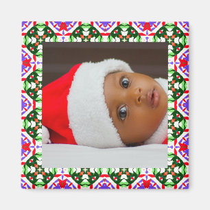 Jolly och Festive jul Photo Bild Ram M Magnet