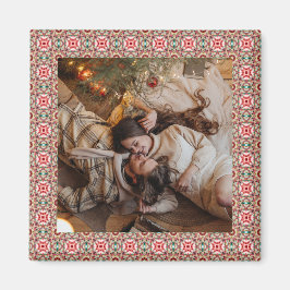 Jolly och Festive jul Photo Bild Ram Magnet