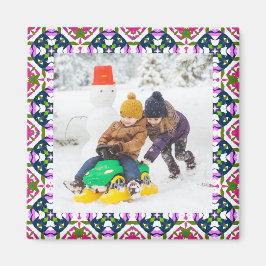 Jolly och Festive jul Photo Bild Ram Magnet