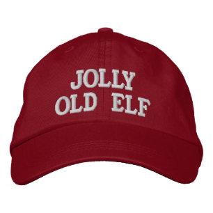 Jolly Old Elf Embroidery Cap Broderad Keps