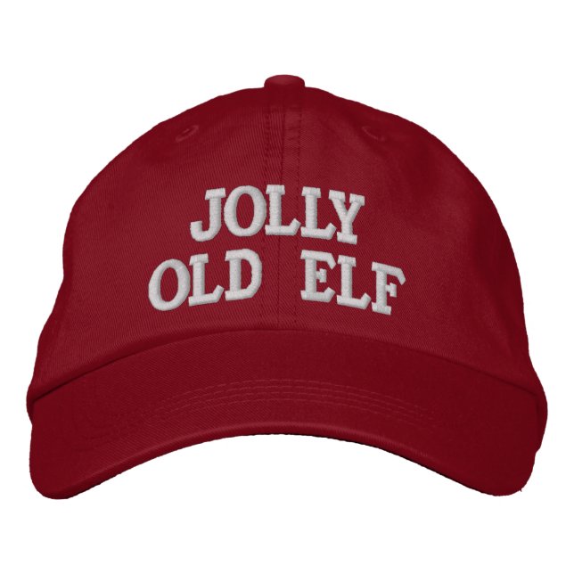 Jolly Old Elf Embroidery Cap Broderad Keps (Framsida)
