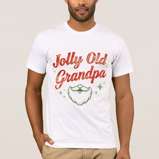 Jolly Old Grandpa | Classic Christmas Shirt T (Framsida)