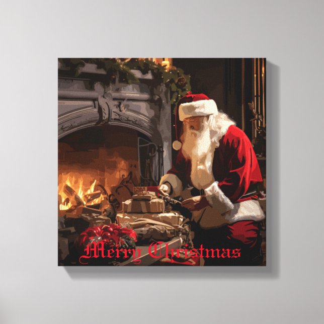 Jolly Old Saint Nick Canvastryck (Framsida)