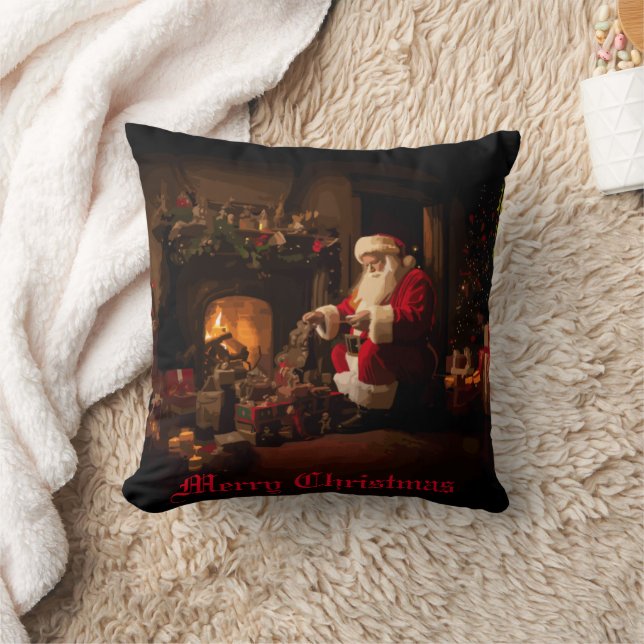 Jolly Old Saint Nick Kudde (Filt)