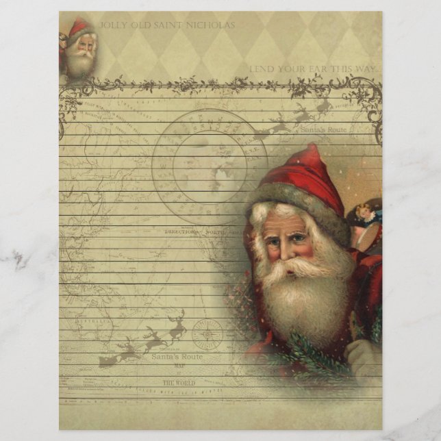 Jolly Old St Nicholas Brev från Santa Papper (Framsida)