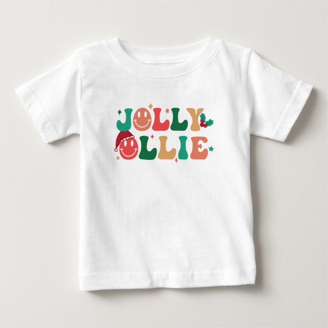 Jolly Ollie Kids jul T Shirt (Framsida)