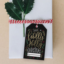 Jolly Önskemål EDITABLE FÄRG Juletiketter