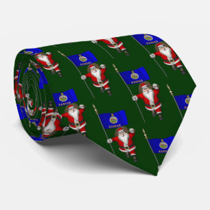 Jolly Pappa jul med Flagga Kansas Slips