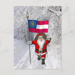 Jolly Pappa jul med Georgiens inträde Helg Vykort