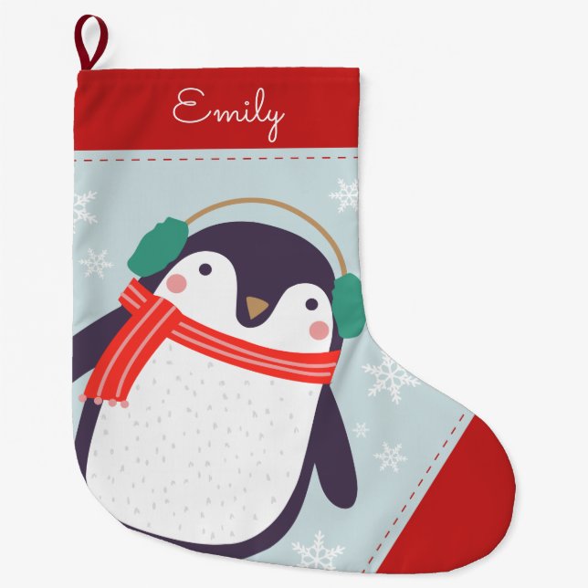 Jolly Penguin Stor Julstrumpa (Framsidan)