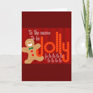 Jolly pepparkaksgubbe helgkort