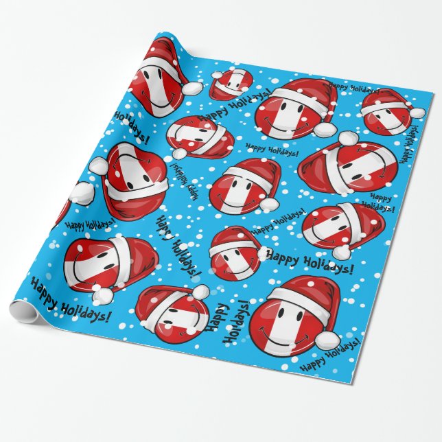Jolly Peruanska Flagga julen Stil Presentpapper (Utrullad)
