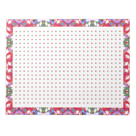 Jolly Red Cheerful jul Dot Grid BuJo Planner Anteckningsblock