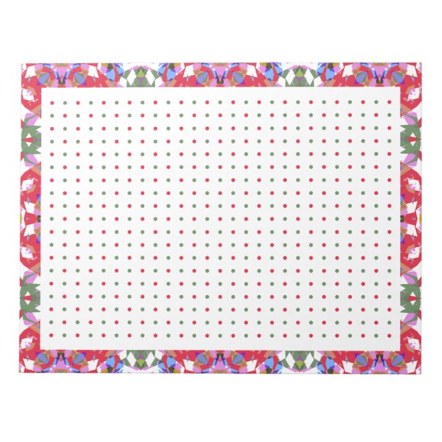 Jolly Red Cheerful jul Dot Grid BuJo Planner Anteckningsblock (Framsida)