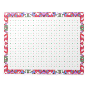 Jolly Red Cheerful jul Dot Grid BuJo Planner Anteckningsblock