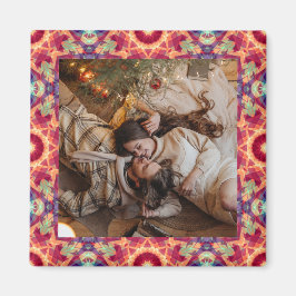 Jolly Red Festive Lila jul Photo Bild Magnet