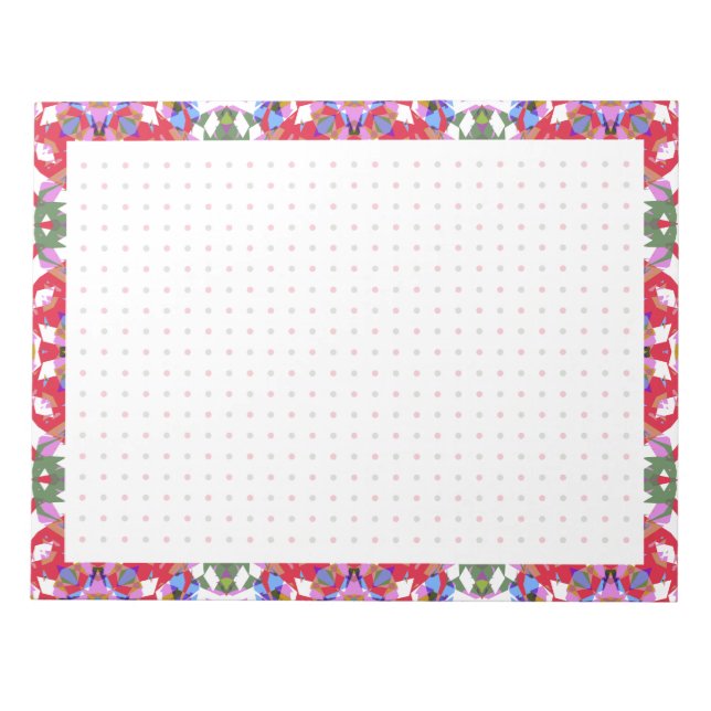 Jolly Red Roligt Dot Grid Organizer Planner Anteckningsblock (Framsida)