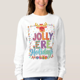 "Jolly Reindeer Holiday Lights Sweatshirt" T Shirt