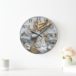 Jolly Reindeer Jul Roligt Stor Klocka