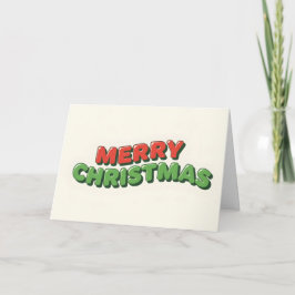 Jolly Retro Kids Merry Christmas Helgkort