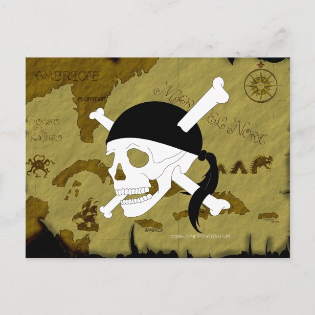 Jolly Roger #1 Vykort (Framsida)