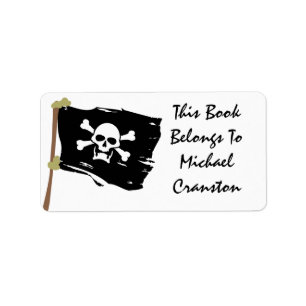 Jolly Roger etikett Adressetikett