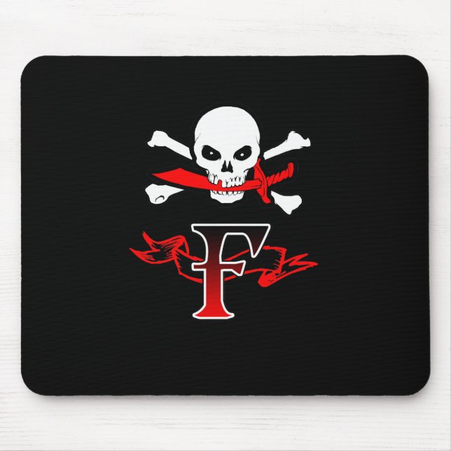 Jolly Roger F Monogram Initial Musmatta (Framsidan)