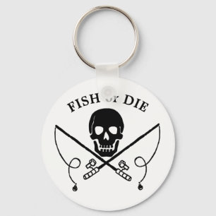 Jolly Roger Fisherman Pirat Keychain Nyckelring