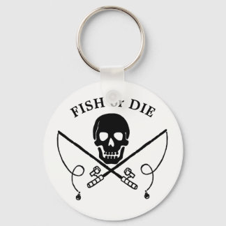 Jolly Roger Fisherman Pirat Keychain Nyckelring