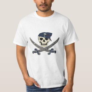Jolly Roger för Carolina pirat T-tröja Tee Shirt