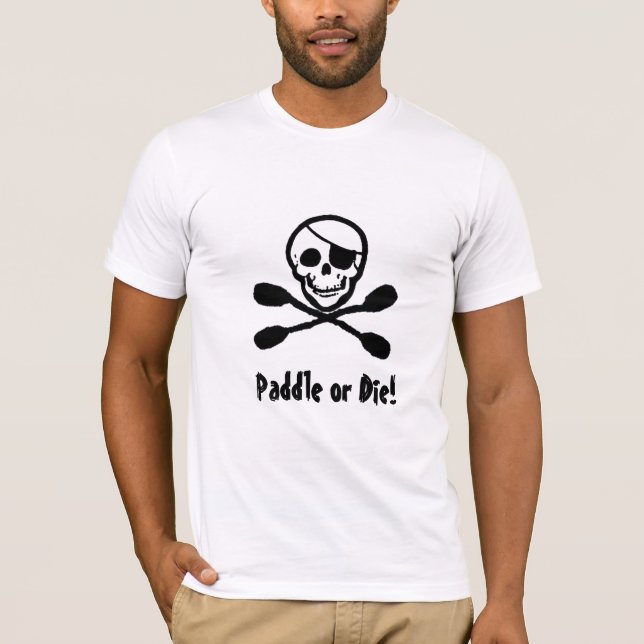 Jolly Roger för kajakpirat T-tröja Tee Shirt (Framsida)