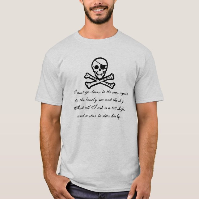 Jolly Roger för pirathavspoesi T-tröja Tee Shirt (Framsida)