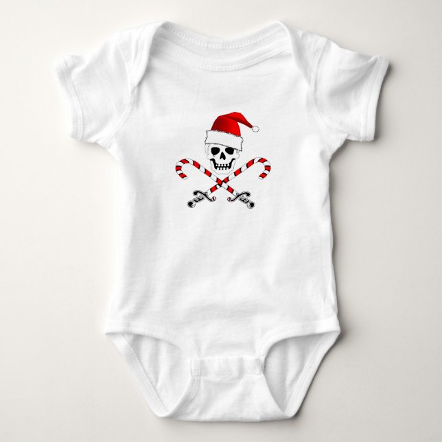 Jolly Roger för piratjul T-tröja T-shirt (Framsida)