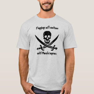 Jolly Roger för svärdpiratmoral T-tröja Tee