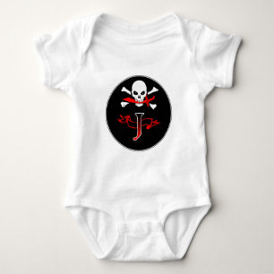 Jolly Roger J Monogram Initial T-shirt