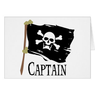 Jolly Roger kapten Hälsningskort