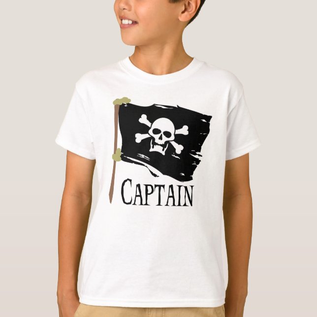 Jolly Roger kapten Tee (Framsida)