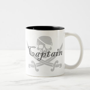 Jolly Roger kapten Två-Tonad Mugg