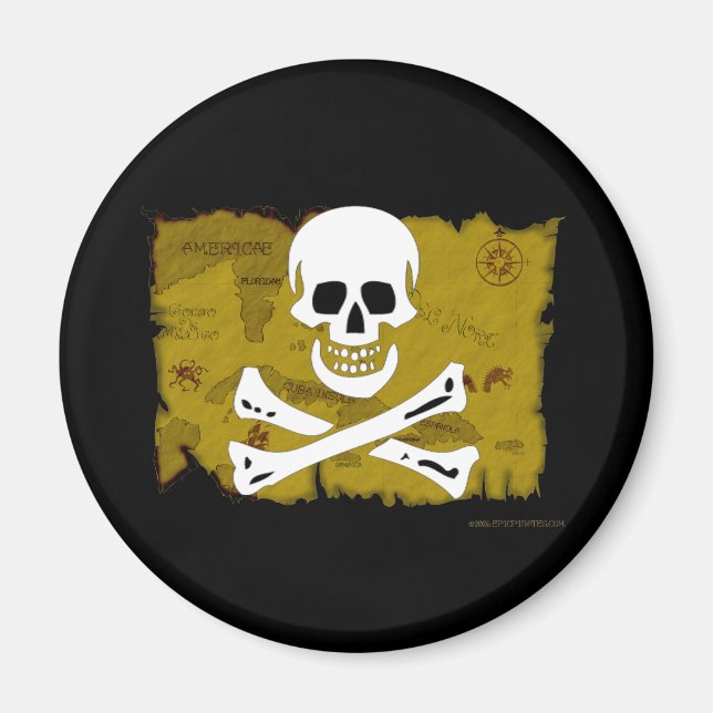 Jolly Roger Karta #3 Magnet (Framsidan)