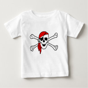 Jolly roger med den röda bandanaen t shirt