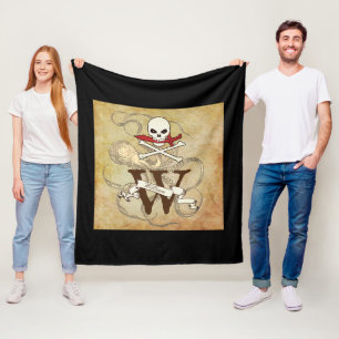 Jolly Roger Monogram Initial Fleecefilt