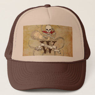 Jolly Roger Monogram Initial Keps